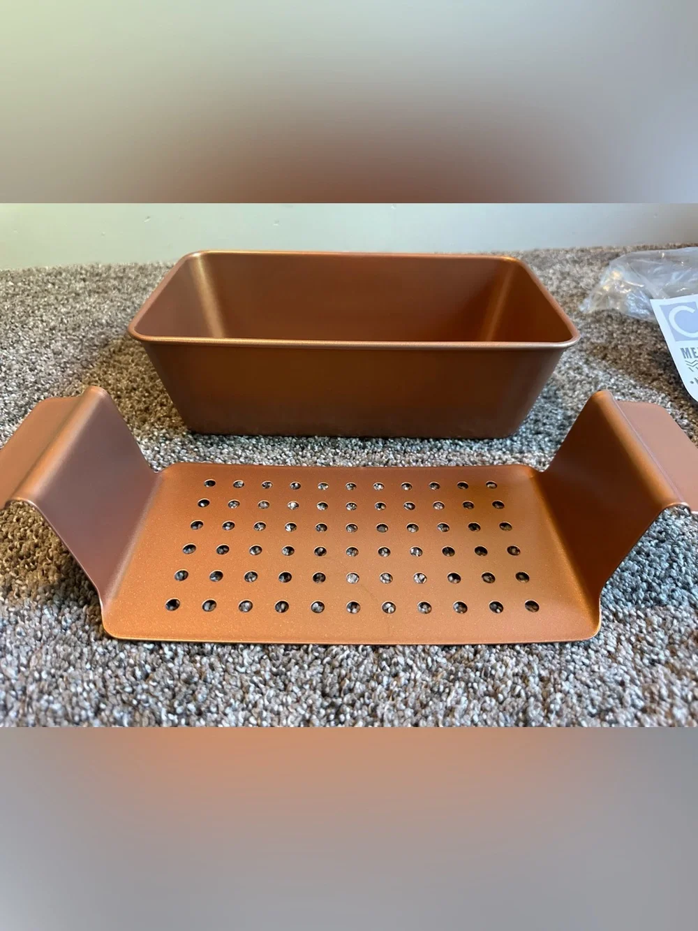 Copper Meatloaf Pan New